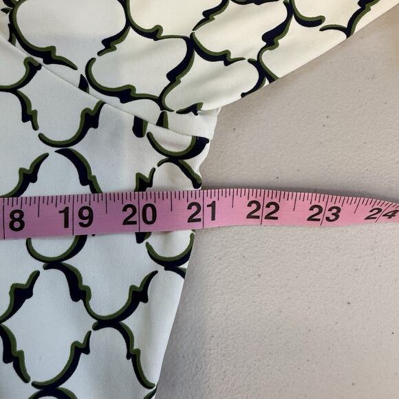 J. McLaughlin Midi Dress Womens Size XL Catalina Cloth Stretch Preppy Print - Picture 7 of 8